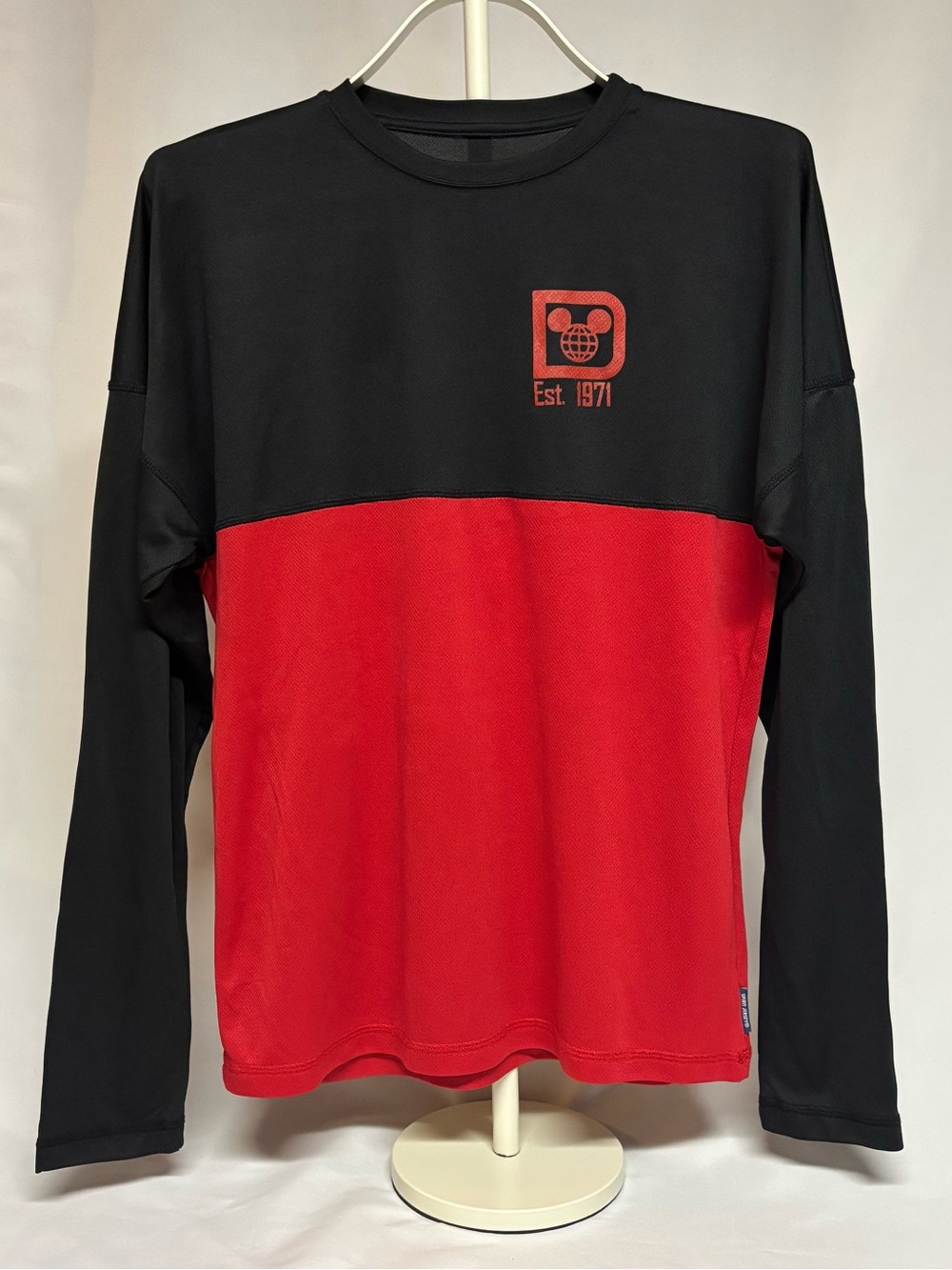 Disney Parks WWD Red Black Rashguard Mesh Spirit Jersey Unisex S RETIRED